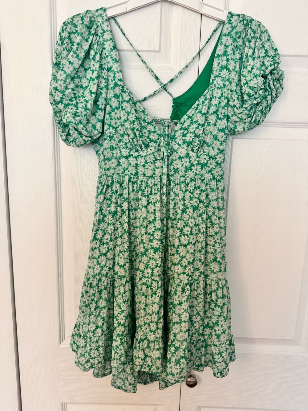 VICI Green Floral Smocked Dress